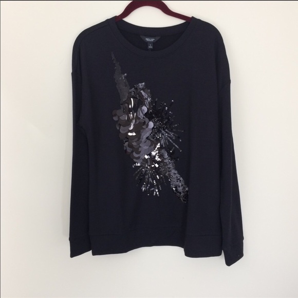 Simply Vera Vera Wang Tops - ⛄️Long sleeve Black Sequin top